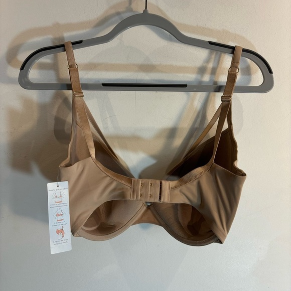 THIRDLOVE Sz 32H Bra Classic Contour Uplift Plunge Nude Padded Underwire NEW - Picture 9 of 12